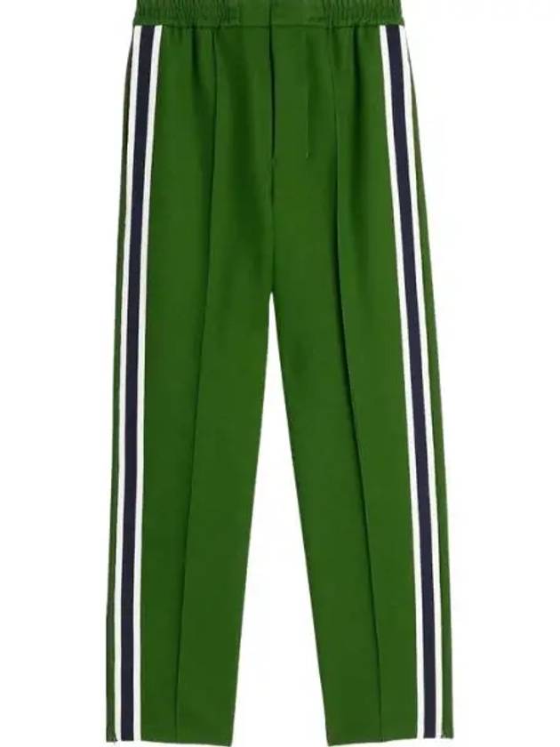 Striped Color Combination Track Pants Green - AMI - BALAAN 2