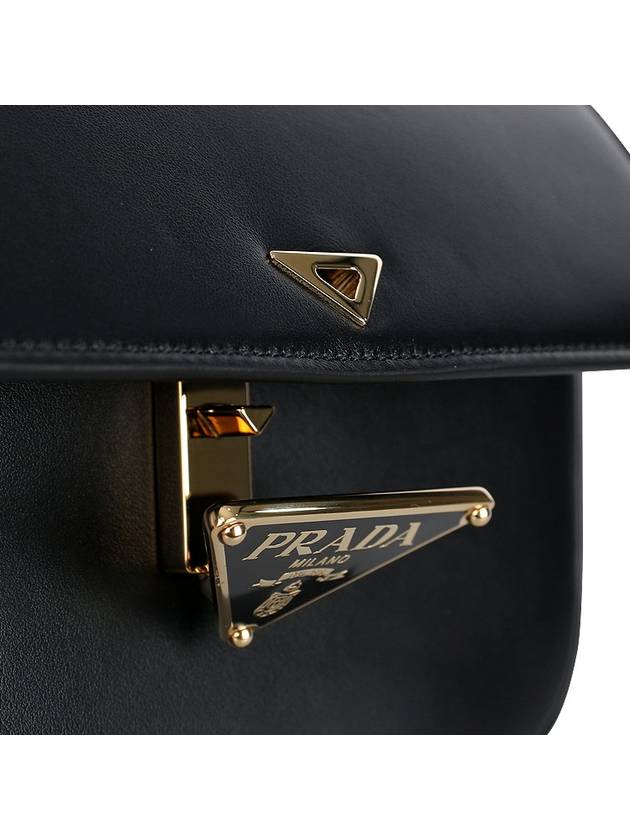 Leather Shoulder Bag Black - PRADA - BALAAN 9