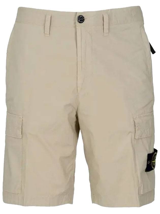 Cargo Bermuda Shorts Beige - STONE ISLAND - BALAAN 1