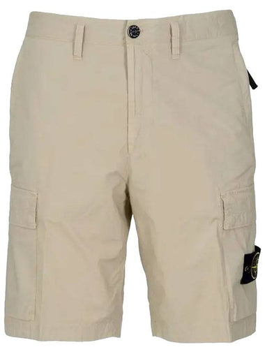 Cargo Bermuda Shorts Beige - STONE ISLAND - BALAAN 1