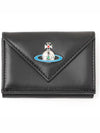 ORB Logo Envelope Half Wallet Black - VIVIENNE WESTWOOD - BALAAN 2