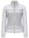 Official W TWO TONE WIND BLOCK ZIP UP CARDIGAN IV - ANEWGOLF - BALAAN 1