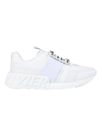 Cubic Buckle Low Top Sneakers White - ROGER VIVIER - BALAAN 1