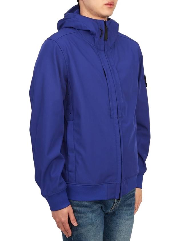 Soft Shell RE Dye Technology Hooded Jacket Blue - STONE ISLAND - BALAAN 5