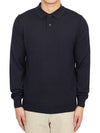 Men's Jerry Wool Long Sleeve Polo Shirt Navy - A.P.C. - BALAAN 2