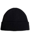 Heart Logo Wool Beanie Black - AMI - BALAAN 3