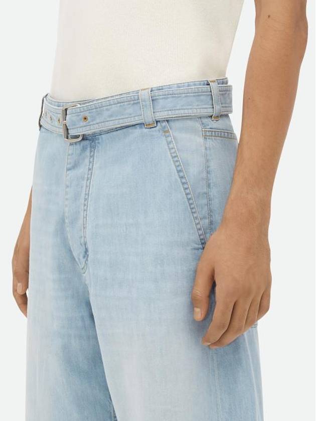 Denim Shorts Light Bleach - BOTTEGA VENETA - BALAAN 6