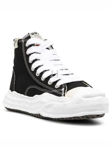 A01FW701 Black Peterson OG Sole Canvas High Top Sneakers - MIHARA YASUHIRO - BALAAN 1