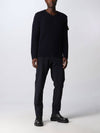 Lambs Wool V-Neck Knit Top Navy - STONE ISLAND - BALAAN 3