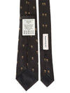 Skull Polka Dot Silk Tie Brown - ALEXANDER MCQUEEN - BALAAN 3