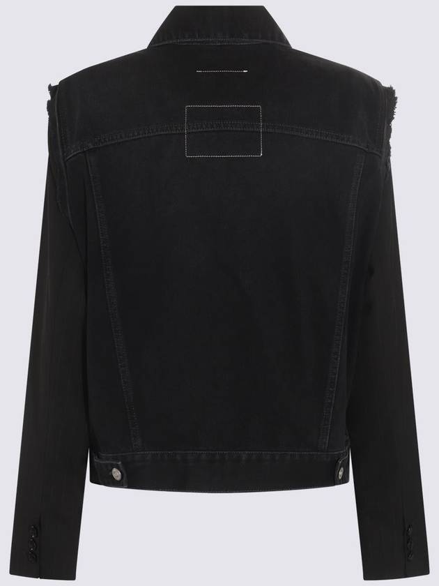 MM6 BLACK COTTON DENIM JACKET S52AM0260STZ086961 - MAISON MARGIELA - BALAAN 3