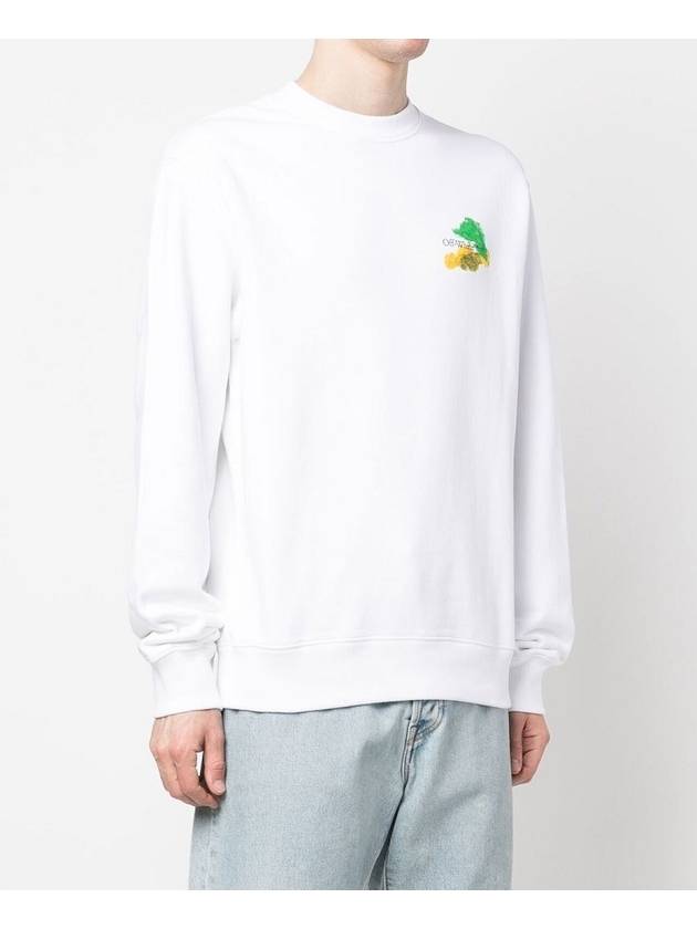 Men's Brush Arrow Slim Crew Neck Sweatshirt White - OFF WHITE - BALAAN 3