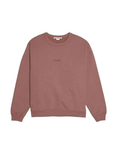 Mini Logo Crew Neck Sweatshirt Blush Pink - ACNE STUDIOS - BALAAN 1