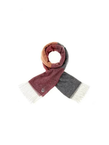 PS Color Block Wool Scarf Red - PAUL SMITH - BALAAN 1