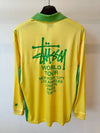 AU Australia Football Polo Long Sleeve T Shirt ST0M0476 Yellow Lime MENS L - STUSSY - BALAAN 5