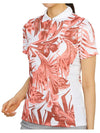 Women's Evelina Print Polo Shirt Pink - J.LINDEBERG - BALAAN 6