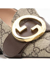 Blondie Metal Logo Pumps Heel Beige - GUCCI - BALAAN.