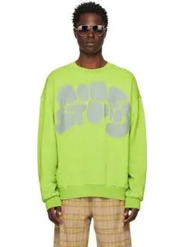 Bubble Logo Crew Neck Sweatshirt Green - ACNE STUDIOS - BALAAN 2