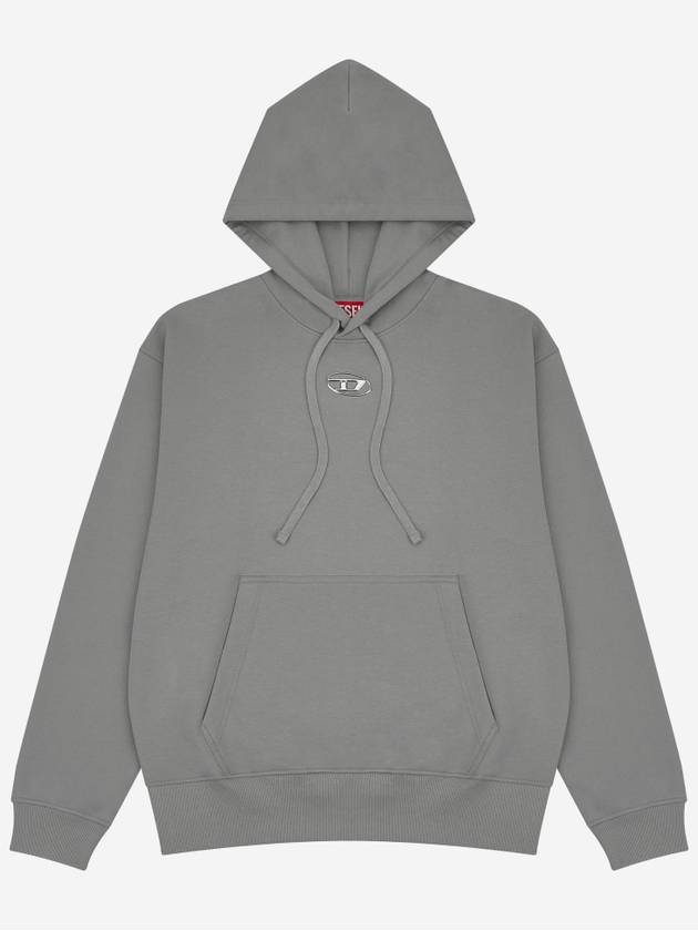 S Macs Logo Hoodie Grey - DIESEL - BALAAN 2