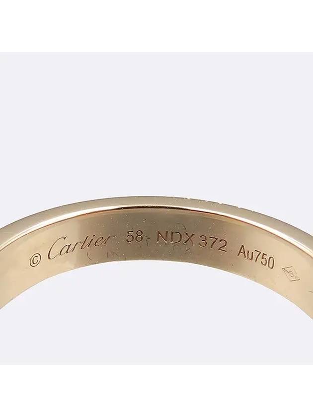 B40864 18K pink gold C de engraving 1 point diamond wedding band ring No 58 - CARTIER - BALAAN 3