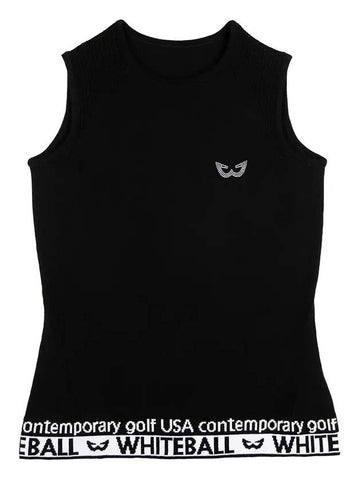 sleeveless knit BLACK - WHITEBALL - BALAAN 1