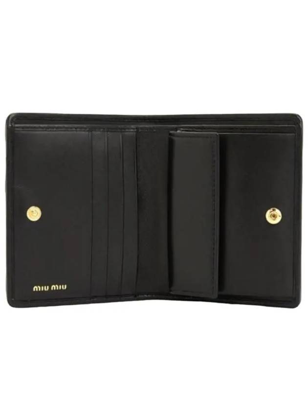 Matelasse Leather Half Wallet Black - MIU MIU - BALAAN 6