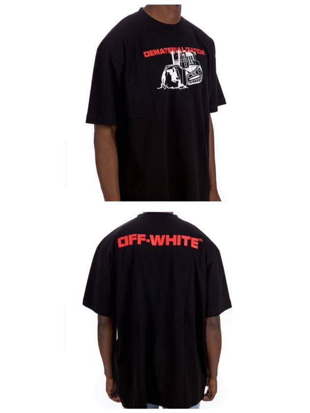 DEMATERIALIZATION Printing Oversized Fit Short Sleeve T-Shirt Black - OFF WHITE - BALAAN 5