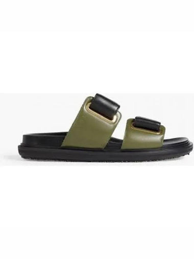 Fussbet Sandals Black Dark Olive - MARNI - BALAAN 1