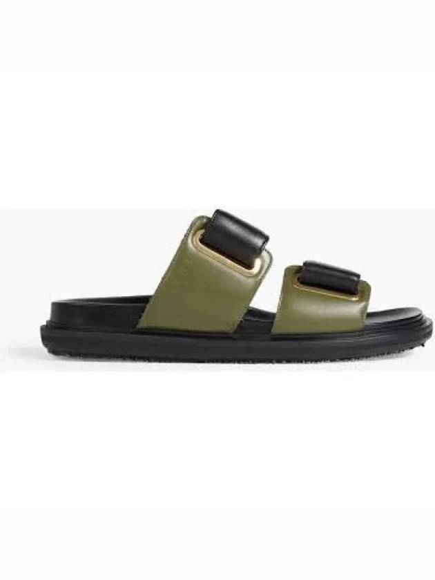 Fussbet Sandals Black Dark Olive - MARNI - BALAAN 1