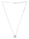 Gancini 3D Crystal Necklace Silver - SALVATORE FERRAGAMO - BALAAN 2