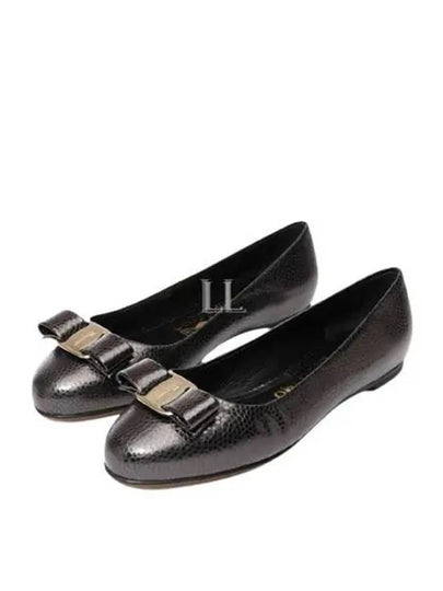 Barina Ballerina Flat Brown - SALVATORE FERRAGAMO - BALAAN 2