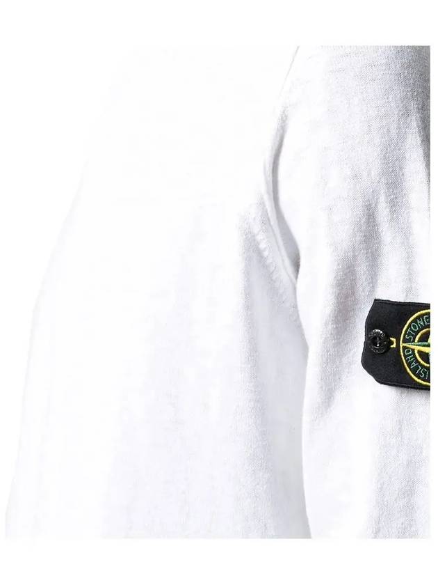 Wappen Patch Knit Top White - STONE ISLAND - BALAAN.