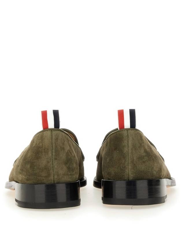 Varsity Suede Penny Loafers Dark Green - THOM BROWNE - BALAAN 4