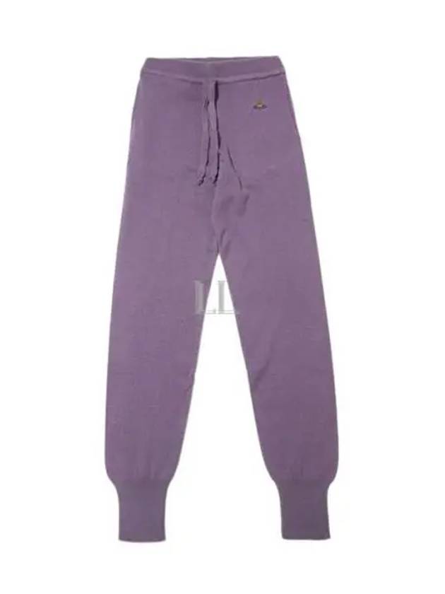 ORB Logo Drawstring Knit Leggings Lavender - VIVIENNE WESTWOOD - BALAAN 2