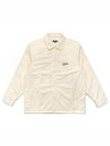 Men s Lightweight Padded Ridge Down Shirt Jacket M 8290 Ivory - MALBON GOLF - BALAAN 2