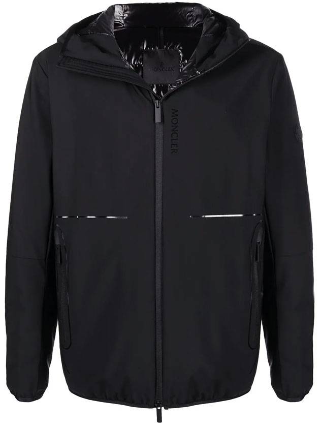 Men's CARRENAC Down Hooded Padding Black - MONCLER - BALAAN.