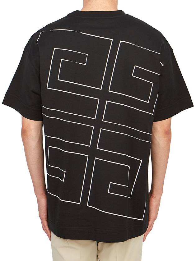 Logo Print Short Sleeve T-Shirt Black - GIVENCHY - BALAAN 3