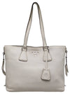 Women s 1BG099 Side Zipper Vitello White Shoulder Bag - PRADA - BALAAN 1