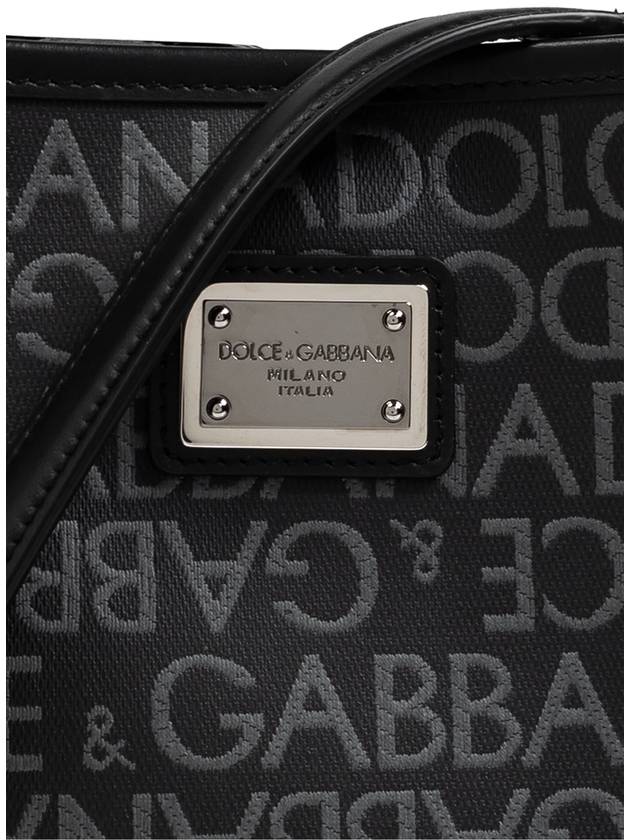 Dolce & Gabbana Shoulder Bag With Logo, Men's, Black - DOLCE&GABBANA - BALAAN 6