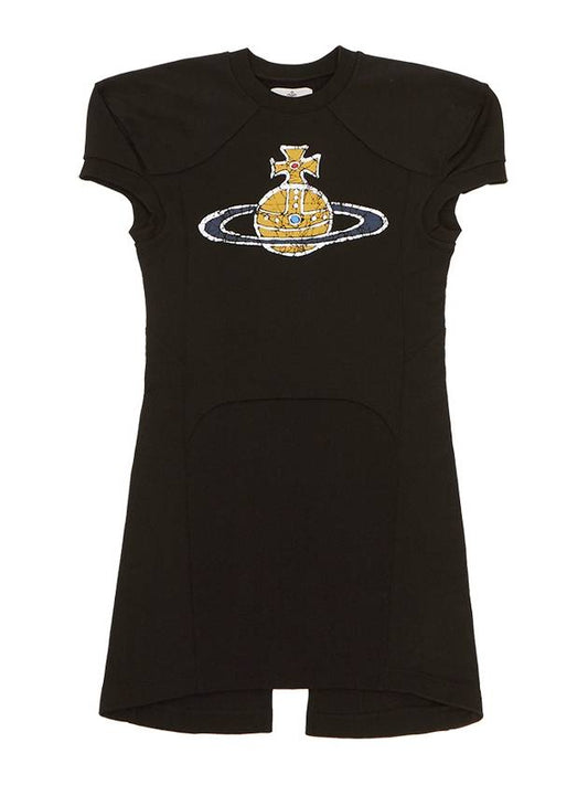 ORB Plain Logo Short Dress Black - VIVIENNE WESTWOOD - BALAAN 2