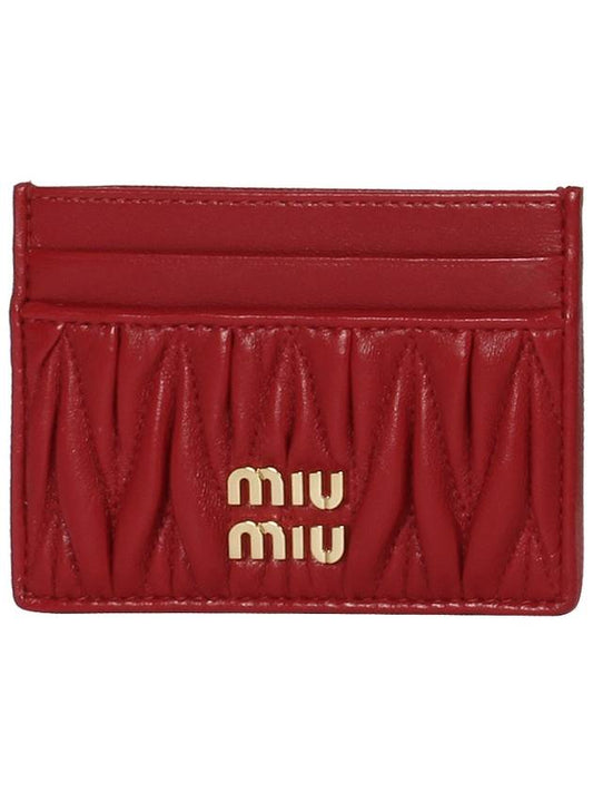 Materasse Nappa Leather Card Wallet Red - MIU MIU - BALAAN 2