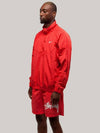 Men's Logo Half Zip Up Nylon Windbreaker Red - NIKE - BALAAN 6