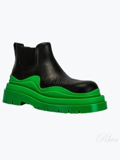 Tire Chelsea Boots Black Green - BOTTEGA VENETA - BALAAN 2