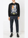 Men's 11Th Anniversary Illustration Sweatshirt Black - ALEXANDER MCQUEEN - BALAAN 5