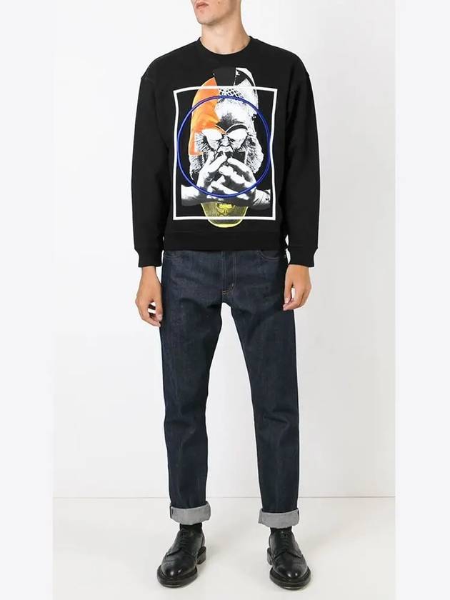 Men's 11Th Anniversary Illustration Sweatshirt Black - ALEXANDER MCQUEEN - BALAAN 5