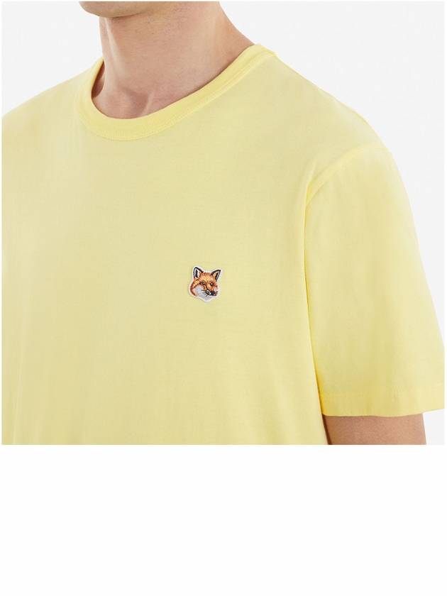 Fox Head Patch Classic Short Sleeve T-Shirt Yellow - MAISON KITSUNE - BALAAN 7