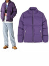 logo padded jacket 115711 PURPLE - STUSSY - BALAAN 1