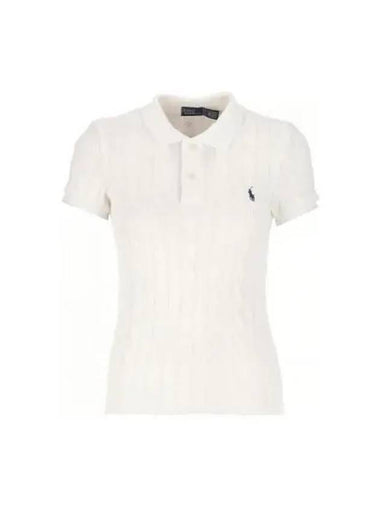 Women s pony logo embroidery white short sleeve t shirt 211943010 001 1156329 - STONE ISLAND - BALAAN 1