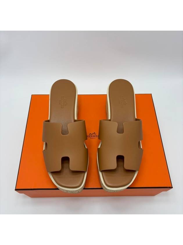 Eze 30 Calfskin Sandals Naturel Brown - HERMES - BALAAN 3