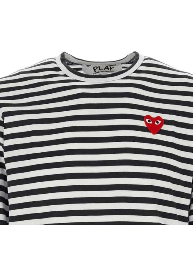 Red Heart Stripe T Shirt AX T164 051 1 - COMME DES GARCONS - BALAAN 4